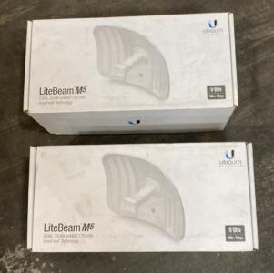 (2) Ubiquiti LiteBeam M5 LBE-M5-23 Outdoor 5 GHz Wireless CPE Antenna, 23 dBi Gain, 100+ Mbps