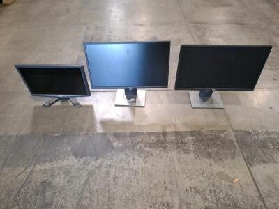 Dell 24" UltraSharp Monitors and Acer X193W 19" LCD &ndash; HDMI/DVI/VGA, Stands Included
