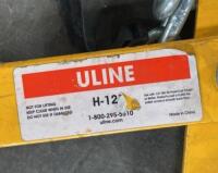 Uline H-12 Pallet Puller Clamp, 5,000 lb Capacity, 30&rdquo; Chain, Steel, Yellow, China - 2