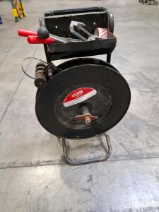 Uline Portable Strapping Cart Dispenser with Tools, 8" Wheels, 16" Core