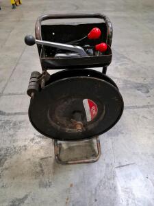 ULINE Steel Strapping Dispenser Cart with Tensioner, Sealer, Cutter, Tool Tray, 3/8&ndash;3/4" Strap