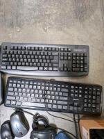 Lot of 12 Keyboards & 10 Mice &ndash; Logitech, Microsoft, AmazonBasics, Wired/Wireless, USB - 5