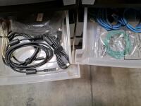 Bulk Lot Ethernet Patch & USB Cables with 2 Plastic Drawer Units, Cat5e/Cat6, 30+ Cables - 4