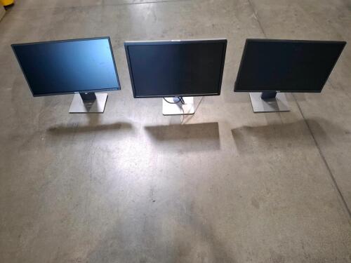 Dell 24-Inch IPS Monitors, Full HD 1080p, Adjustable Stand, HDMI/DP/VGA Ports, Lot of 3