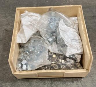 1/2"-13 Hex Nylon Insert Stop Lock Nuts, Steel, Zinc Plated, Approx. 100-200 Pieces