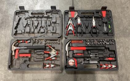 iWork Household Hand Tool Set with Hammer, Pliers, Sockets, Tape Measure, Carry Case, 40-Piece