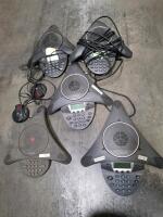 Polycom SoundStation IP 6000 Conference Phones (5) w/ Expansion Mics & VVX IP Desk Phone Bundle - 3