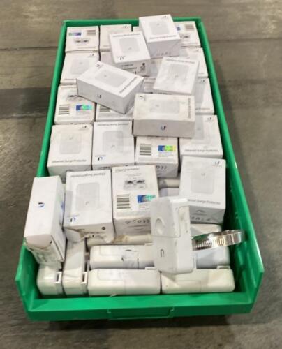 Lot of Ubiquiti ETH-SP-G2 Ethernet Surge Protector, 1 Gbps, 10kA Surge Protection, 2 x RJ45 Ports