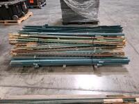 Bundle of 45 Steel T-Posts 6&ndash;7 ft Green Painted Used Fencing Metal Posts Rusted Mixed Lot - 2