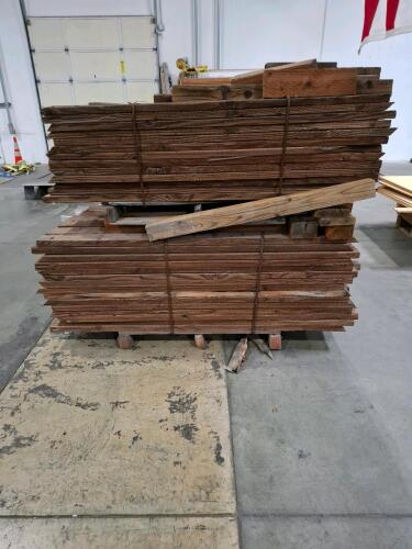 Reclaimed Wood Lumber Planks &ndash; Approx. 160 sq ft, 6 ft Length, Rustic Finish, Pallet Lot