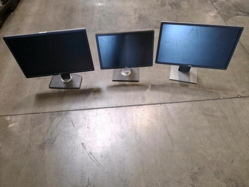 Dell LCD Monitors, Approx. 19", 22", 24" IPS Panel, Adjustable Stands, FHD Resolution