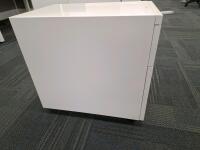 White Metal 2-Drawer Office Filing Cabinet with Lock &ndash; Box and File Drawers - 3