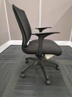 Ergonomic Office Task Chair, Mesh Back, Black, Fixed Armrests, Swivel, Adjustable Height - 2
