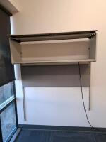Overhead Office Storage Cabinet with Locking Door, Integrated Task Light, and Tackboard - 2