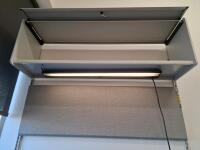 Overhead Office Storage Cabinet with Locking Door, Integrated Task Light, and Tackboard - 3
