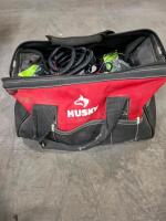Mixed Lot: 10+ Enercell 12V DC Power Plugs, 10+ 1" Ratchet Straps, Husky Tool Bag, Wiring - 2