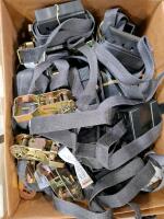 Mixed Lot: 10+ Enercell 12V DC Power Plugs, 10+ 1" Ratchet Straps, Husky Tool Bag, Wiring - 5