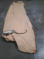 Extreme Covers Heavy Duty Industrial Equipment Cover with Zipper approximately, 20' x 18' Tan, Eyelets, 4 smaller covers various sizes. - 4