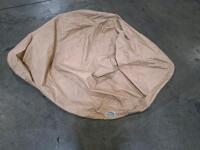 Extreme Covers Heavy Duty Industrial Equipment Cover with Zipper approximately, 20' x 18' Tan, Eyelets, 4 smaller covers various sizes. - 5