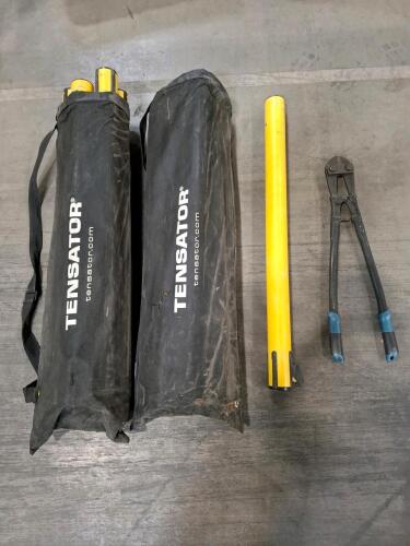 ULINE/Tensabarrier Retractable Belt Barriers, Yellow, 7.5 ft Belt, Set of 20 with Carry Bags