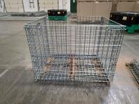 Wire Mesh Storage Container, 40.5" x 32" x 30", approximately 3,200 lbs Capacity
