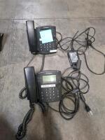 Polycom VVX 300 Series VOIP Phones HD Voice 6-Line LCD w/ Power Adapters Lot of 3 - 4