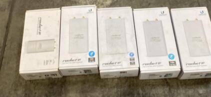(5) Ubiquiti Rocket M5 5GHz airMAX BaseStation, 150+ Mbps, Passive PoE, RP-SMA, PoE Adapter Included