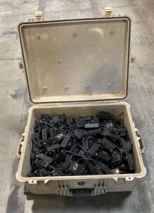 Pelican 1650 Case with Approx. 50 Extended Battery Adapters