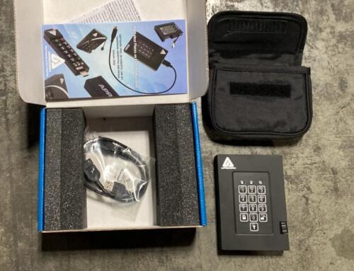 Apricorn Aegis Padlock Fortress 500GB USB 3.0 Encrypted External Hard Drive, FIPS 140-2 Level 2