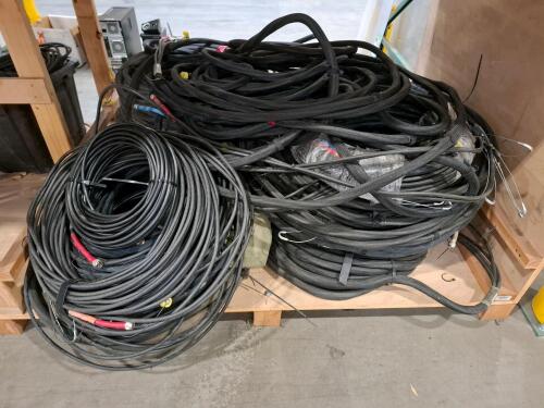 Bulk Lot of Heavy-Duty Coaxial Cables with BNC Connectors, Multiple Coils, Black Jackets