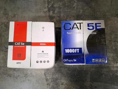 Monoprice & CMPLE CAT 5e Network Cable Blue 1000ft Spools, 24AWG UTP, CCA, 350MHz, BK11010-N