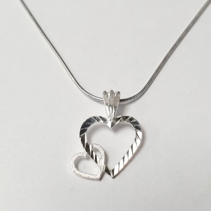 $100 Silver Heart 18" Necklace