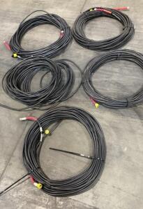(5) N-Type Male to Male Coaxial Cables, ~100ft Each, LMR-400 Spec, 50 Ohm, Commercial RF