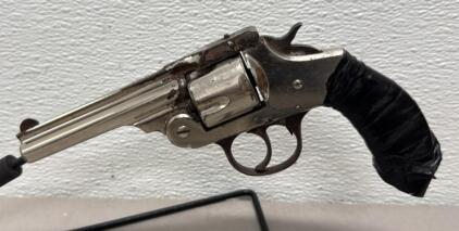 Iver Johnson Top-Break Revolver .32 Cal Approx, Nickel, 3" Barrel, Serial 36529, Antique