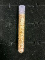Five Vials of Gold Flakes in Clear Plastic Tubes, Approx. 2 Inch Size, for Crafts or Collection - 3