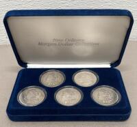 Morgan Silver Dollar Set New Orleans Mint 1879, 1883, 1885, 1890, 1891 in Velvet Case - 2