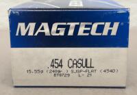 Magtech .454 Casull 260gr SJSP-Flat Ammunition, 20 Rounds, 1,800 fps Muzzle Velocity - 2