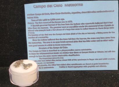 2.39g Meteorite Space Rock from Campo Del Cielo, Argentina