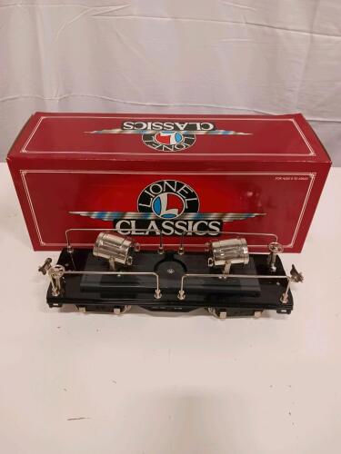 Lionel 1520 Searchlight Car, Standard Gauge, 1989, Stamped Metal, Twin Illuminated Lights