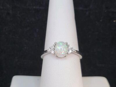 Beautiful Fire Opal Ring, Size 8