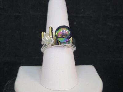 Black Pearl Ring, Size 8