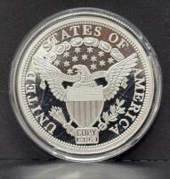 1804 Bust Dollar Replica, 2 oz .999 Silver, Proof Quality, Original Box & COA - 3