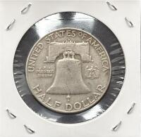 1953 Franklin Half Dollar, Philadelphia Mint, 90% Silver, Circulated Condition - 2