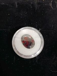 10.95 Carat Faceted Oval Pigeon Blood Red Ruby, VVS Clarity