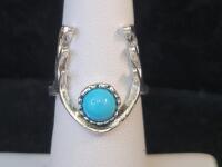 (6) Turquoise Fashion Rings, Size 4-7 - 5