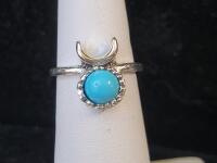 (6) Turquoise Fashion Rings, Size 4-7 - 6