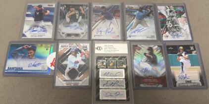 Dennis Santana Topps Chrome Rookie Autograph Los Angeles Dodgers RC