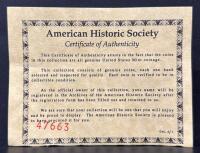 1921 Morgan Silver Dollar Set (3 Coins) w/ American Historic Society COA & Case - 6