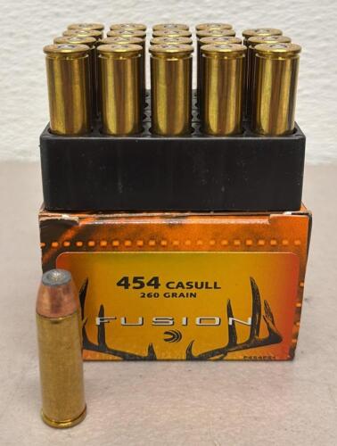 Federal Fusion .454 Casull 260 Grain Centerfire Pistol Ammo, 20 Rounds, F454FS1, Made in USA