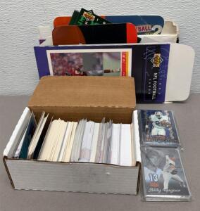 Large Lot of 300+ Baseball & Football Cards, Topps, Upper Deck, Panini, Star Player Selection